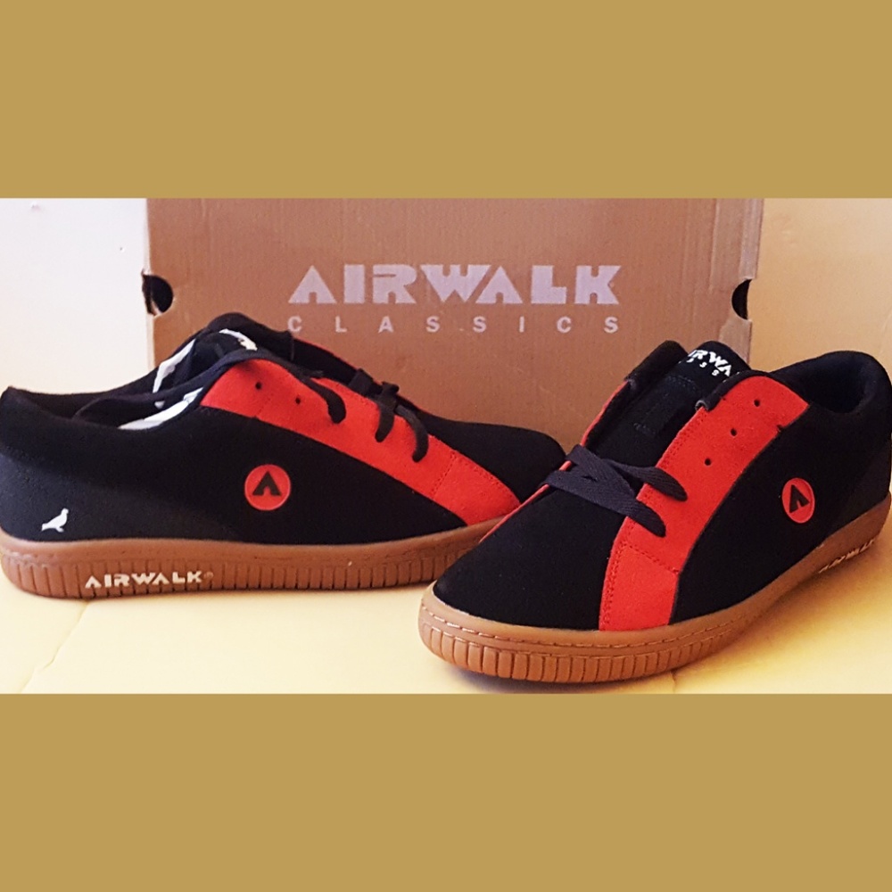 AIRWALK black red suede JEFF STAPLE ONE skate shoe